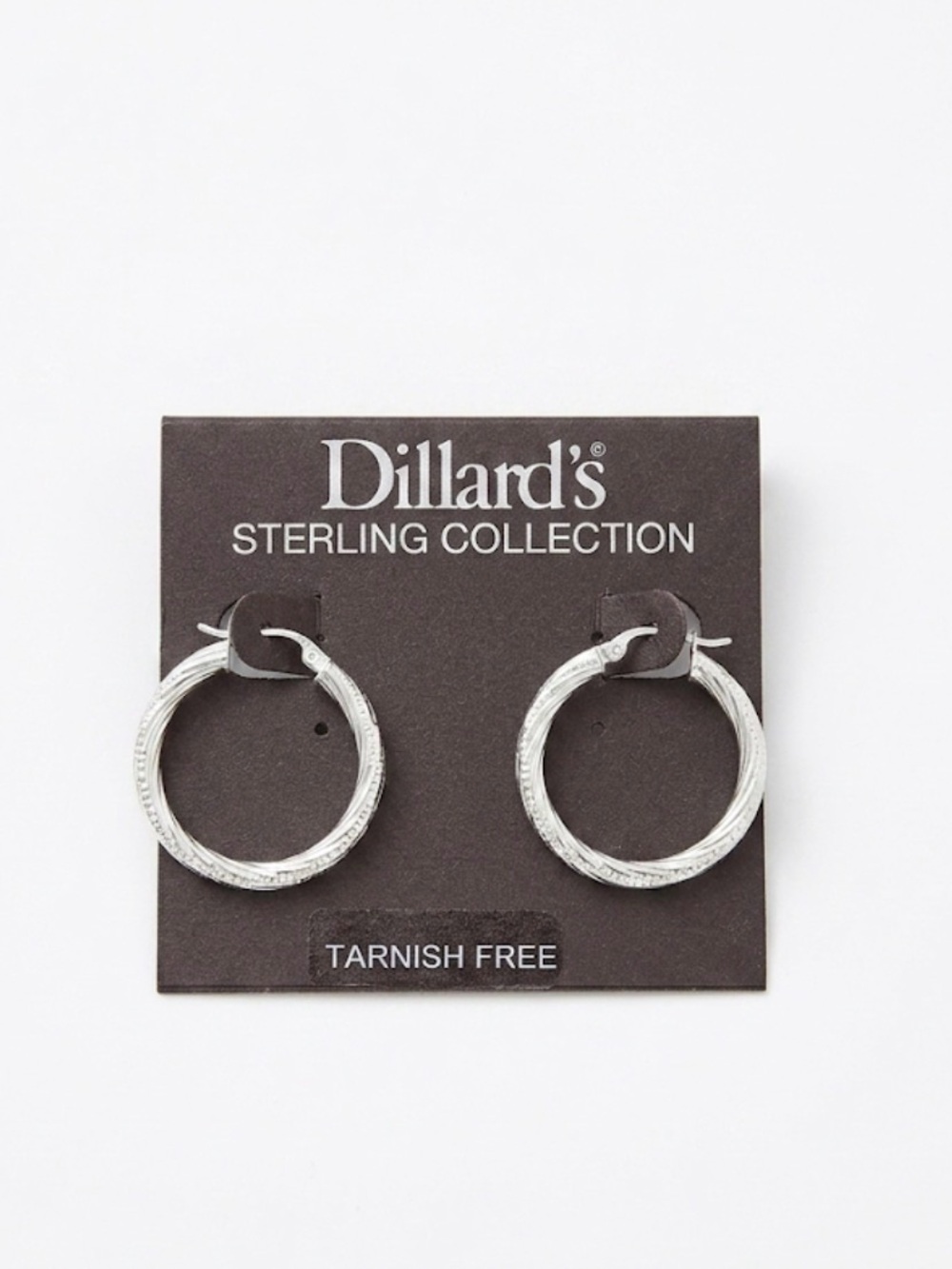 Sterling Collection Silver Textured Hoop Earrings